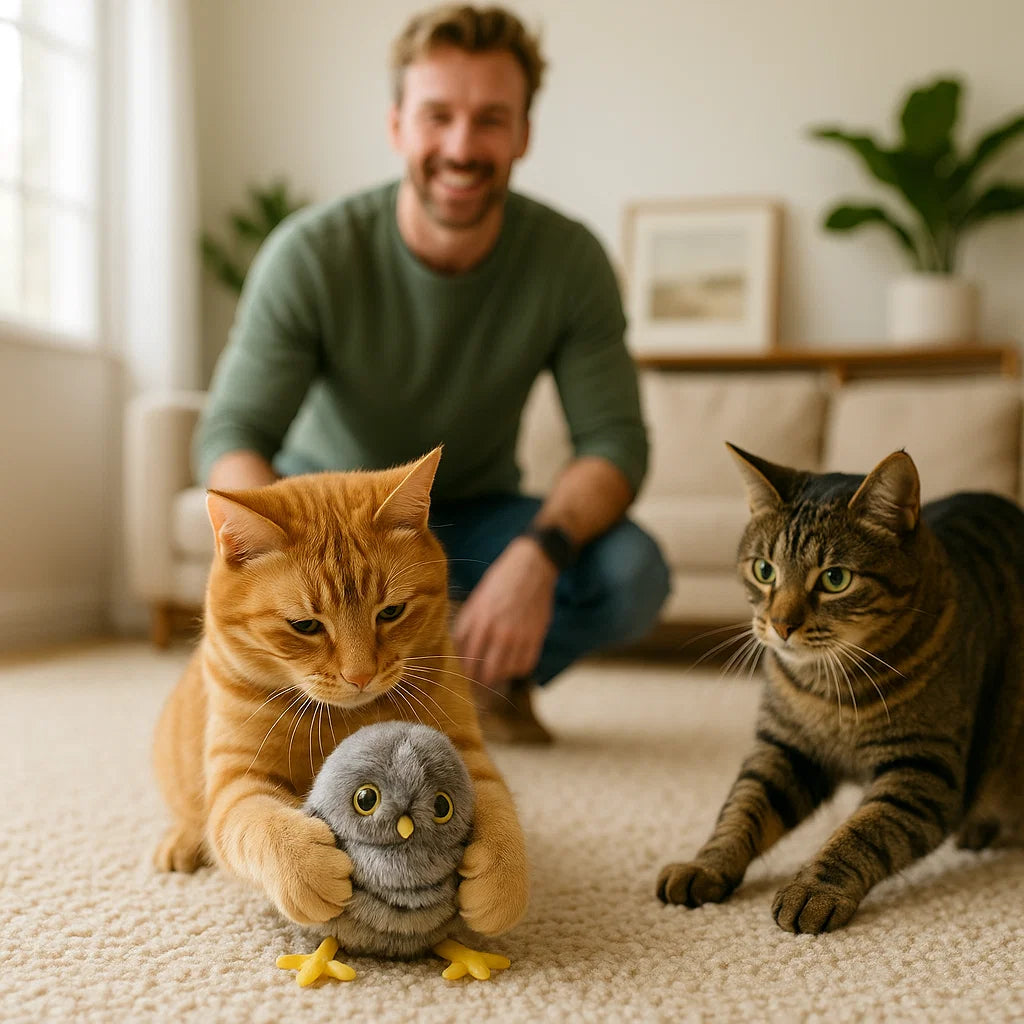 Fluttering and Chirping Bird Cat Toy