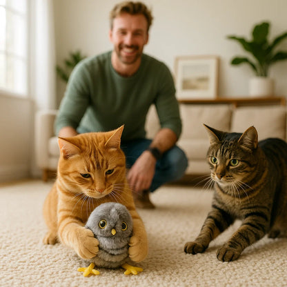 Fluttering and Chirping Bird Cat Toy