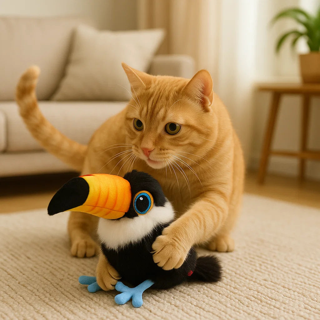 Fluttering and Chirping Bird Cat Toy