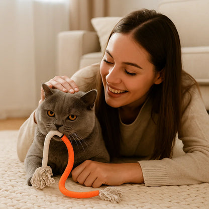 Natural Cat Chew Rope – Robust, Promotes Dental Hygiene and Reduces Stress