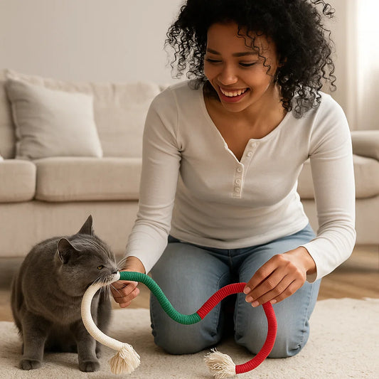 Natural Cat Chew Rope – Robust, Promotes Dental Hygiene and Reduces Stress