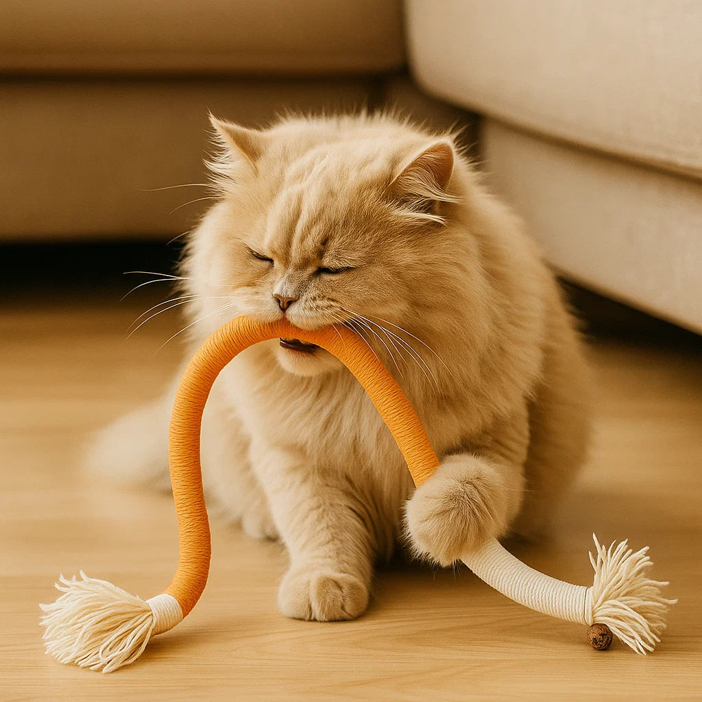 Natural Cat Chew Rope – Robust, Promotes Dental Hygiene and Reduces Stress