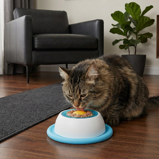 Interactive Licking Snack Plate – Slow Feeder for Cats