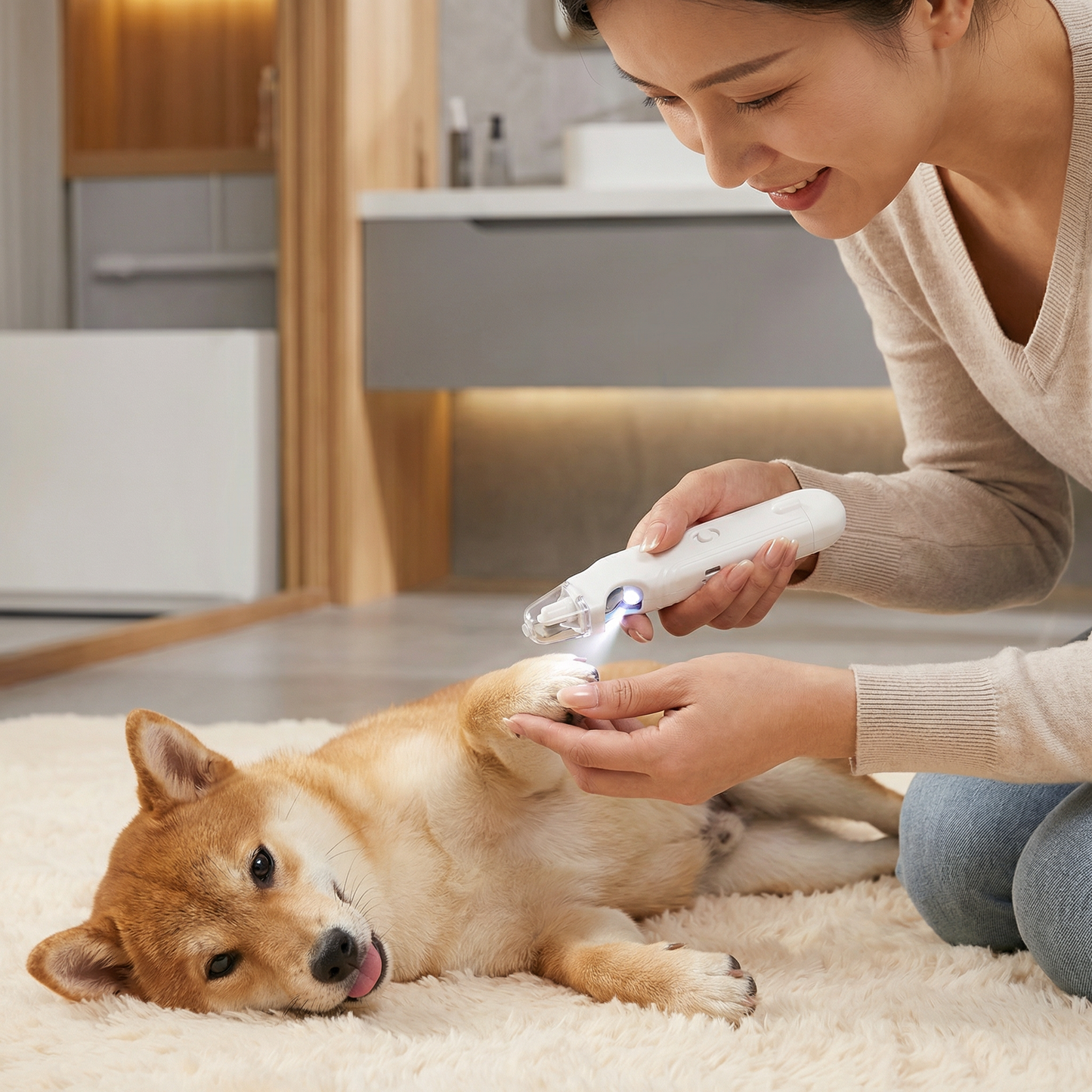 2-in-1 Professional Dog Nail Clipper & Grinder – Ultra-Quiet & Rechargeable